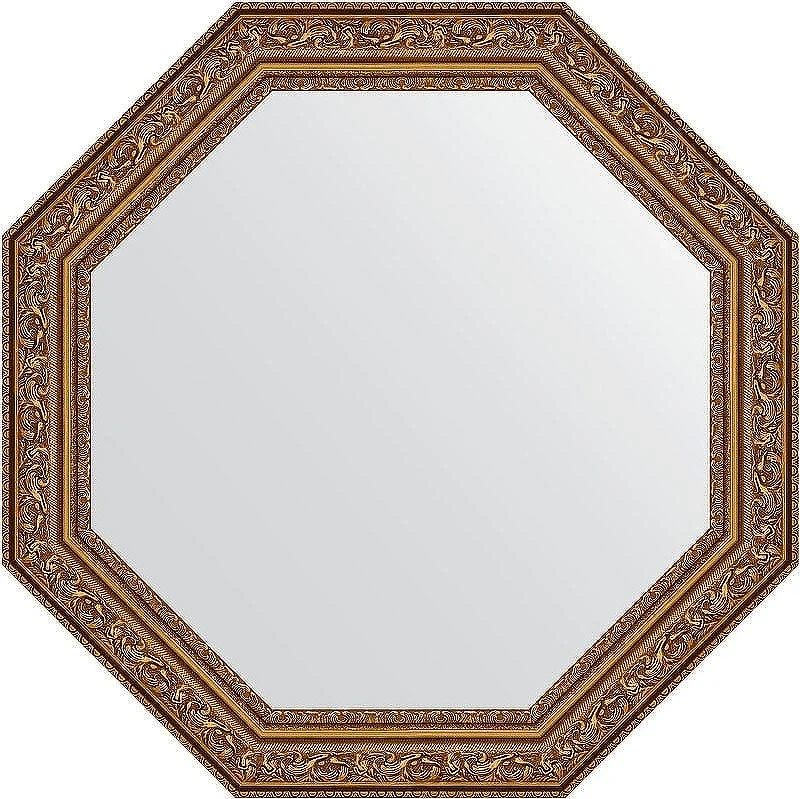 Зеркало Evoform Octagon 50х50 BY 3688 в багетной раме - Виньетка состаренное золото 56