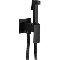 Гигиенический душ со смесителем Frap F7506-6 Черный матовый латунь встраиваемый