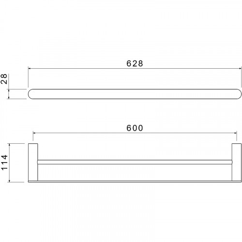 Полотенцедержатель Aquatek Лира AQ4430MB двойной Черный матовый