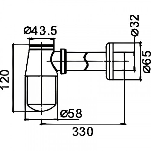 Сифон для раковины Haiba HB80 Хром