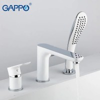Смеситель на борт ванны Gappo G48 G1148 Белый Хром латунь