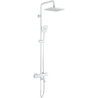 Душевая система Gappo G91 G2491-8 с термостатом Белая латунь на стену