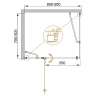 Душевой уголок Cezares Elena 90x80 ELENA-W-AH-1-90/80-C-Cr профиль Хром стекло прозрачное