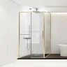 Душевой уголок Vincea Slim Soft 120x100 VSR-1SS1012CLG профиль Брашированное золото стекло прозрачное