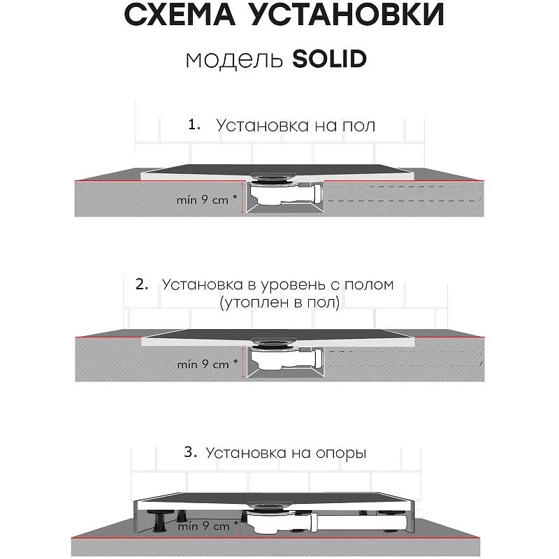 Душевой поддон из искусственного камня Starohome Solid 90х80 1237431 White Matt