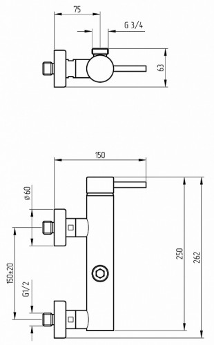 Смеситель для душа Migliore Fortis 18656 Хром латунь на стену