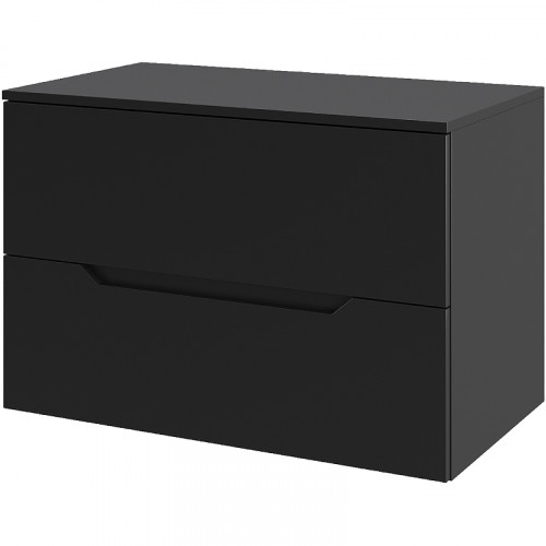 Тумба под раковину Orange Line 80 Li-80TubMDF подвесная Черная матовая МДФ / ЛДСП