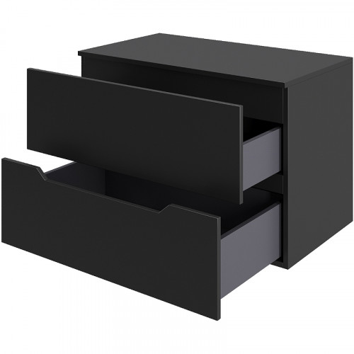 Тумба под раковину Orange Line 80 Li-80TubMDF подвесная Черная матовая МДФ / ЛДСП