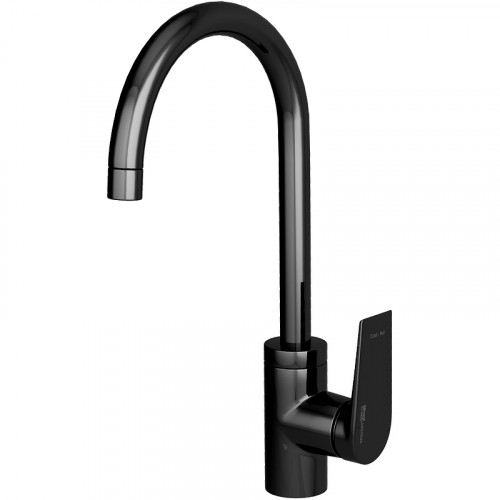 Смеситель для кухни WasserKRAFT Glan 6607 Черный глянцевый латунь