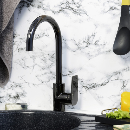 Смеситель для кухни WasserKRAFT Glan 6607 Черный глянцевый латунь