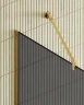 Душевая перегородка Maybah Glass MGD-1356-3у 990х1950 в узком профиле Золото стекло графитовое матовое