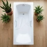 Ванна из искусственного камня Delice Veneto 170х75 DLR330061R-G цвет Белый глянцевый с ручками Хром