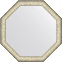 Зеркало Evoform Octagon 70x70 BY 7423 в багетной раме - Брашированное серебро 59 мм стекло