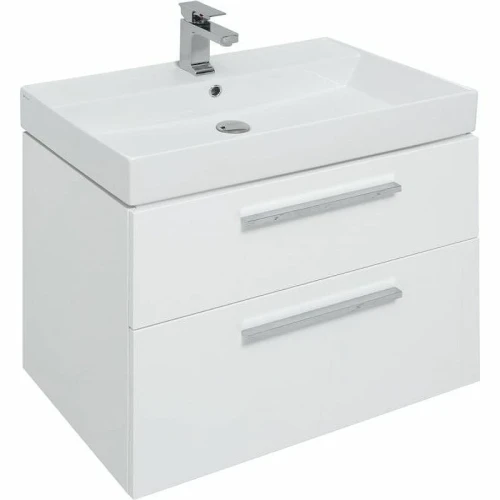 Комплект мебели для ванной Aquanet Nova 75 243255 подвесной Белый глянец МДФ / ЛДСП