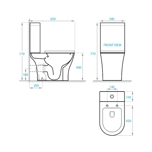 Унитаз компакт Koller Pool Edge ED-0650-RC-C без бачка с сиденьем Микролифт фарфор напольный