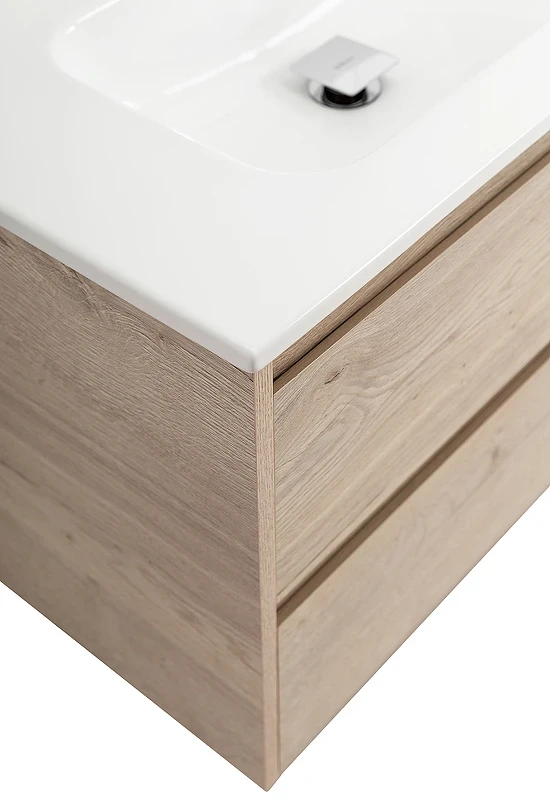 Тумба под раковину BelBagno Kraft 100 L KRAFT-1000-2C-1A-SO-RGB-L подвесная Rovere Galifax Bianco МДФ / ЛДСП