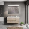 Тумба под раковину BelBagno Kraft 100 L KRAFT-1000-2C-1A-SO-RGB-L подвесная Rovere Galifax Bianco МДФ / ЛДСП