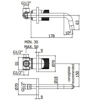 Смеситель для раковины Paffoni Jo JO006CR70 Хром встраиваемый