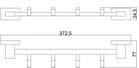 Вешалка для полотенец Belz B902 B90215-4 Хром