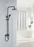 Душевая система Boch Mann Eco BM8825 Черная матовая латунь на стену