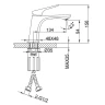 Смеситель для раковины Frap F1087-6 цвет Черный матовый