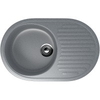 Кухонная мойка Ulgran Classic U-107-309 Темно-серая искусственный камень (литьевой мрамор) встраиваемый