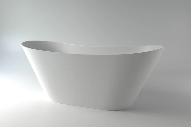 Ванна из искусственного камня Holbi Afina 161x66 1.01.004.11.1 Белая матовая