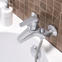 Смеситель для ванны Ростовская Мануфактура Сантехники SL50-009E Хром цинк на стену