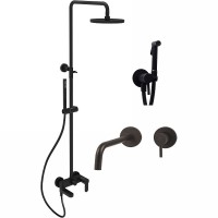 Комплект смесителей Paffoni Light KITZCOL632NO006 Черный матовый латунь