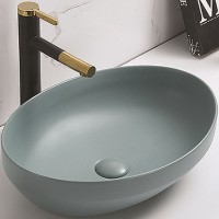 Раковина-чаша CeramaLux 50 78590MLG Зеленая матовая фаянс накладная