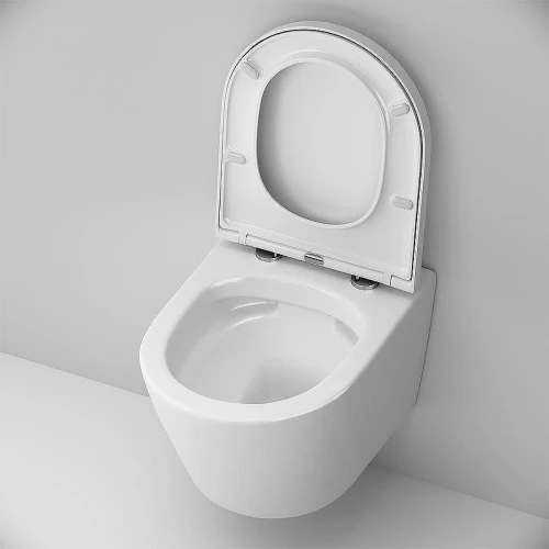 Комплект унитаза с инсталляцией AM.PM Sense FlashClean IS110138.741701 с сиденьем Микролифт и Черной матовой клавишей смыва