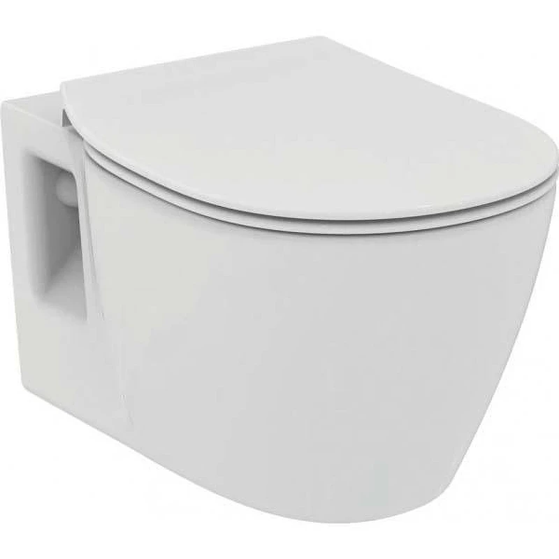 Унитаз с инсталляцией Ideal Standard Connect PR211601 с сиденьем Микролифт и клавишей смыва Хром
