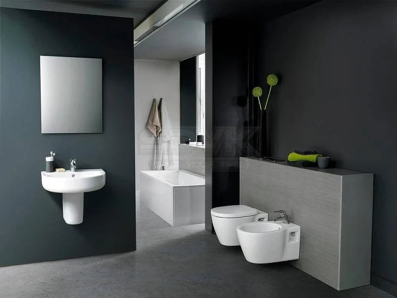 Унитаз с инсталляцией Ideal Standard Connect PR211601 с сиденьем Микролифт и клавишей смыва Хром