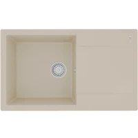 Кухонная мойка Lemark Imandra 840 9910032 Бежевая искусственный камень (литьевой мрамор) встраиваемый
