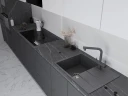 Кухонная мойка Emar Quartz 70 EMQ-1700.Q цвет Антрацит