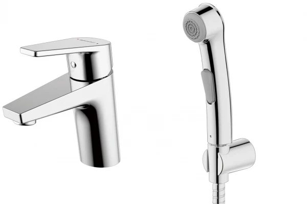 Смеситель для раковины Bravat Line F15299C-2 с гигиеническим душем