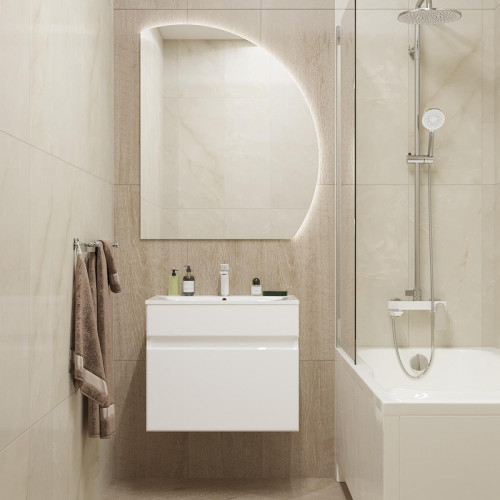 Тумба под раковину Mixline Брикс 60 555004 подвесная цвет Белый