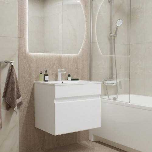 Тумба под раковину Mixline Брикс 60 555004 подвесная цвет Белый