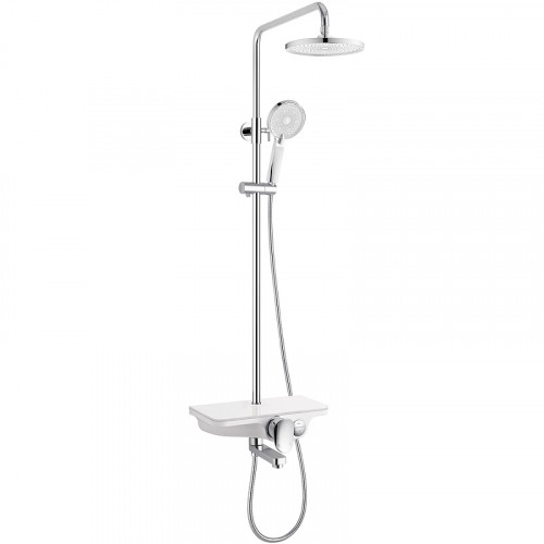 Душевая система WeltWasser WW DP 1020 WT 10000003185 Хром Белая латунь на стену