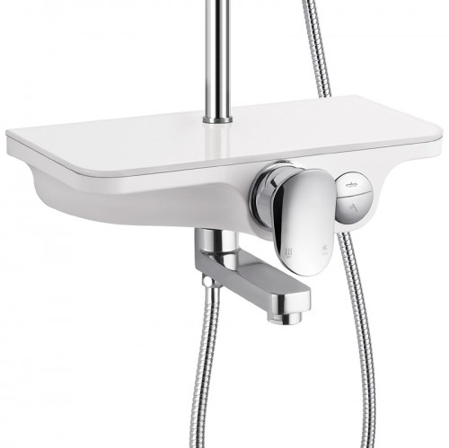 Душевая система WeltWasser WW DP 1020 WT 10000003185 Хром Белая латунь на стену