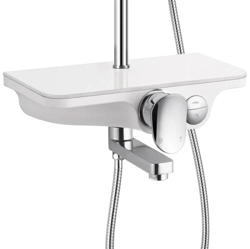 Душевая система WeltWasser WW DP 1020 WT 10000003185 Хром Белая латунь на стену