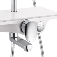 Душевая система WeltWasser WW DP 1020 WT 10000003185 Хром Белая латунь на стену
