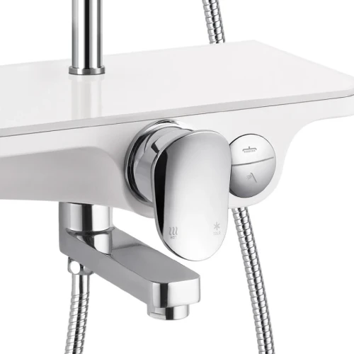 Душевая система WeltWasser WW DP 1020 WT 10000003185 Хром Белая латунь на стену