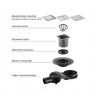 Душевой трап Berges Platz Norma 150x150 090159 с решеткой Хром матовый