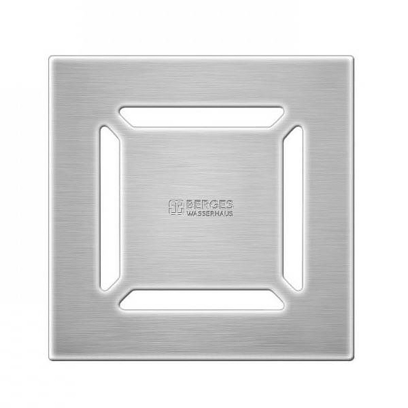 Душевой трап Berges Platz Norma 150x150 090159 с решеткой Хром матовый