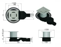 Душевой трап Berges Platz Norma 150x150 090159 с решеткой Хром матовый