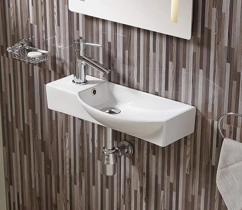 Раковина CeramaLux 50 7947CR Белая фаянс подвесная