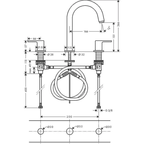Смеситель для раковины Hansgrohe Vernis Shape 71563670 Черный матовый