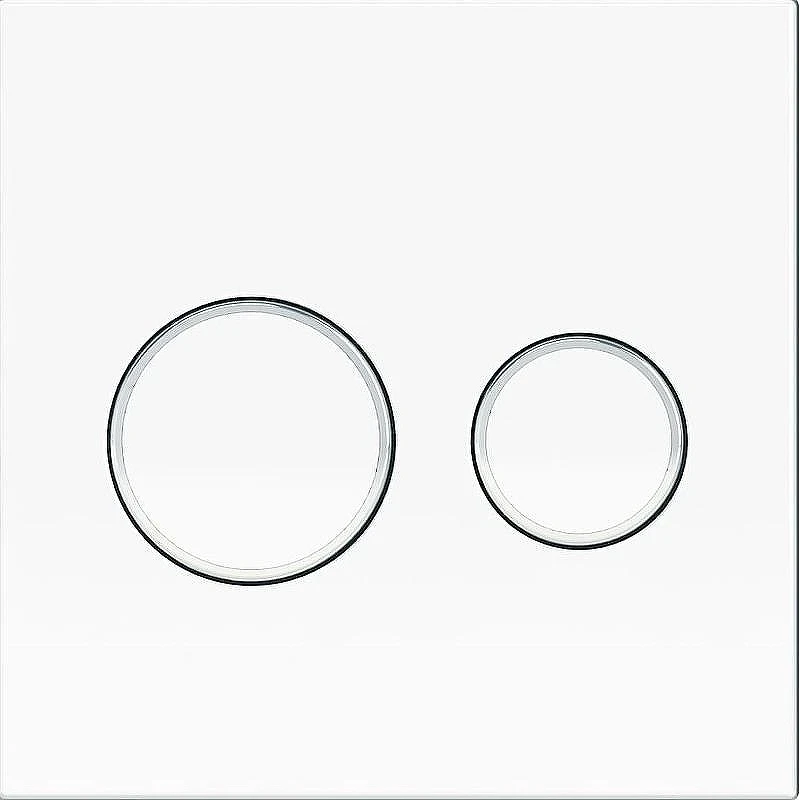 Кнопка смыва для инсталляции KK POL P01 V1 SPP/176/0/K Белая глянцевая Хром
