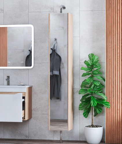 Шкаф пенал Vigo Grani 30 pnp.GRI.30 поворотный Дуб сонома МДФ / ЛДСП, стекло